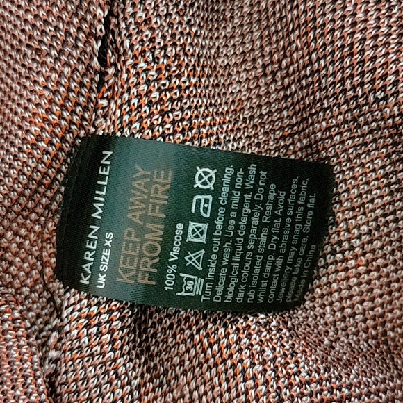 KAREN MILLEN Floral Jacquard Sleeveless Wrap Knitted Dress.... - Picture 6 of 6